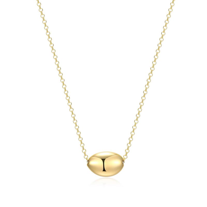 Reign Sterling Gold Plated Pebble Necklace 30ACHRA014