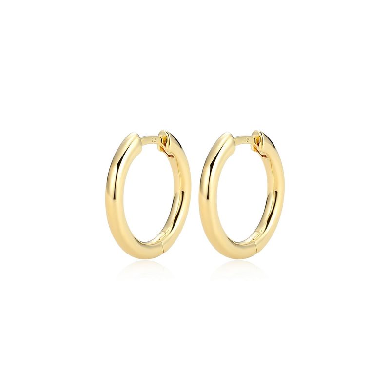 Reign Sterling Gold Plated Endless Huggie Hoop Earrings 32AUPGA00N