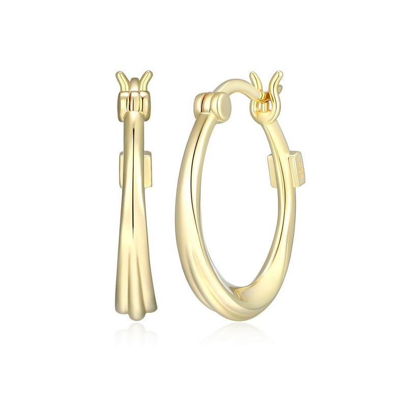 ELLE Sterling Gold Plated Swirl Earrings 32LCT0A00K