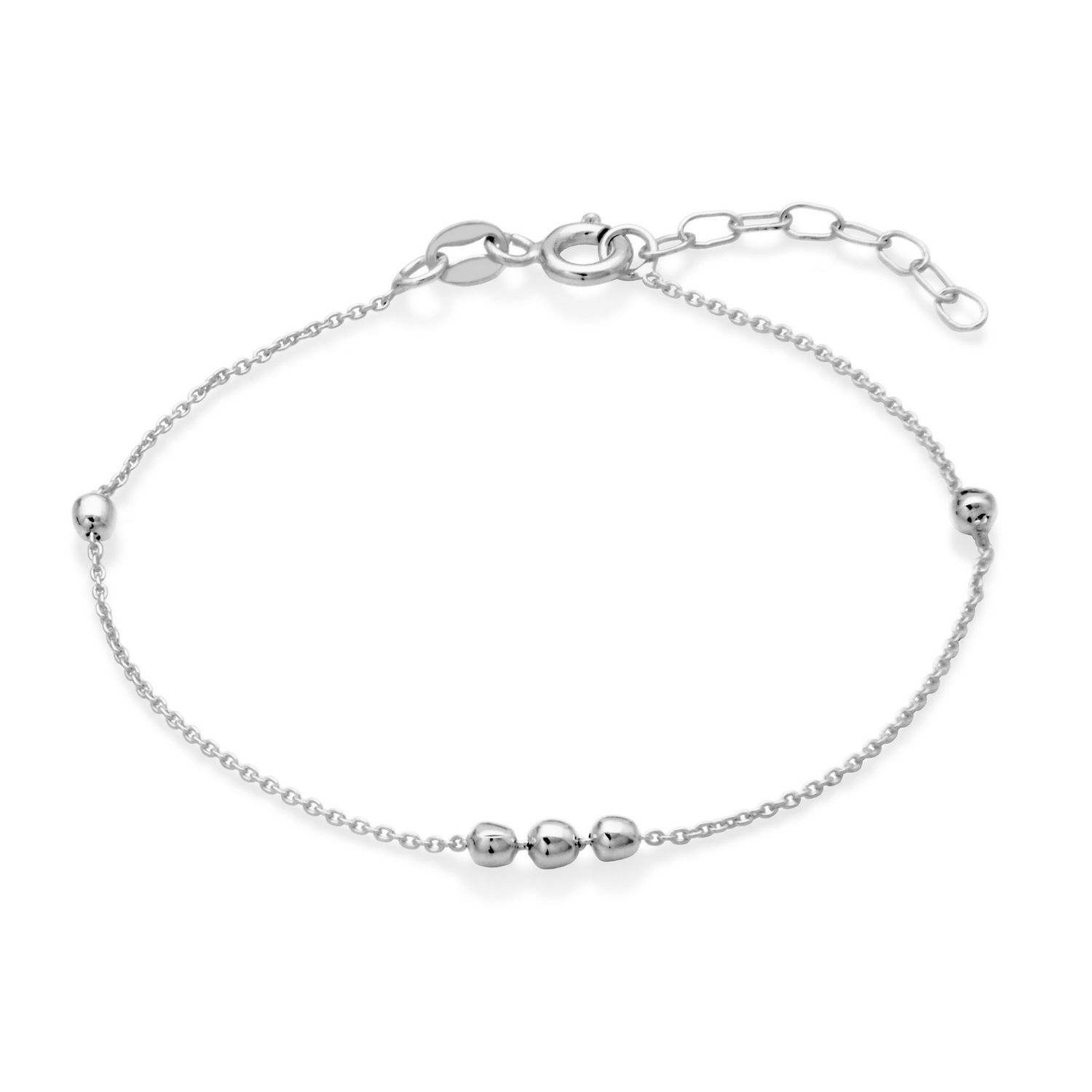 Reign Sterling Silver Simple Station Bracelet R0FAN15465