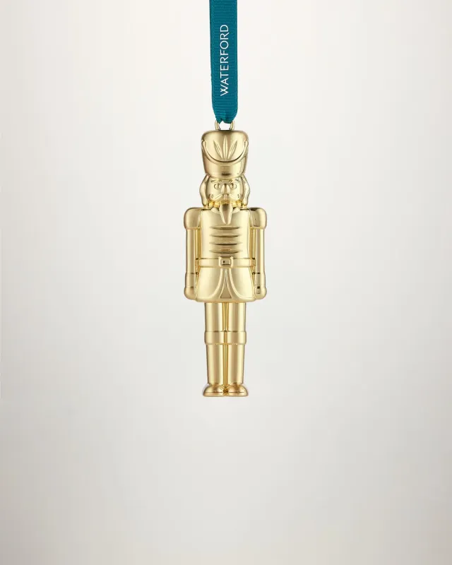 Gold Nutcracker Ornament Waterford