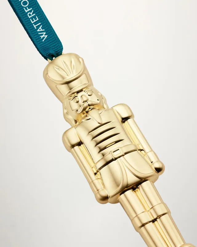 Gold Nutcracker Ornament Waterford