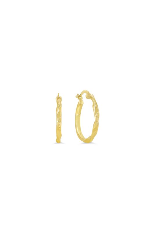 Bella Earrings 10KY  Twist Hoop 1040I