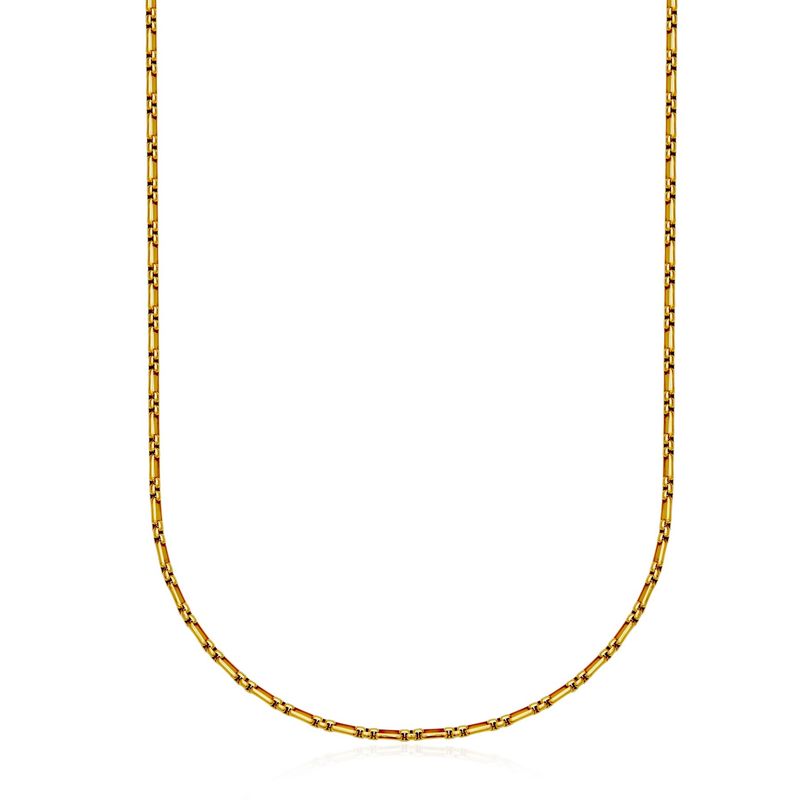 SteelX Chain Stainless Steel - Gold Plated Fancy Link 16+2"