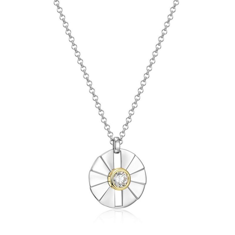 ELLE Sterling Silver Pleat Necklace R0LBYM0046