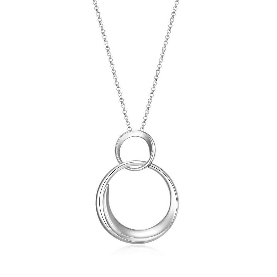 ELLE Sterling Silver Swirl Necklace R0LBYVA04L