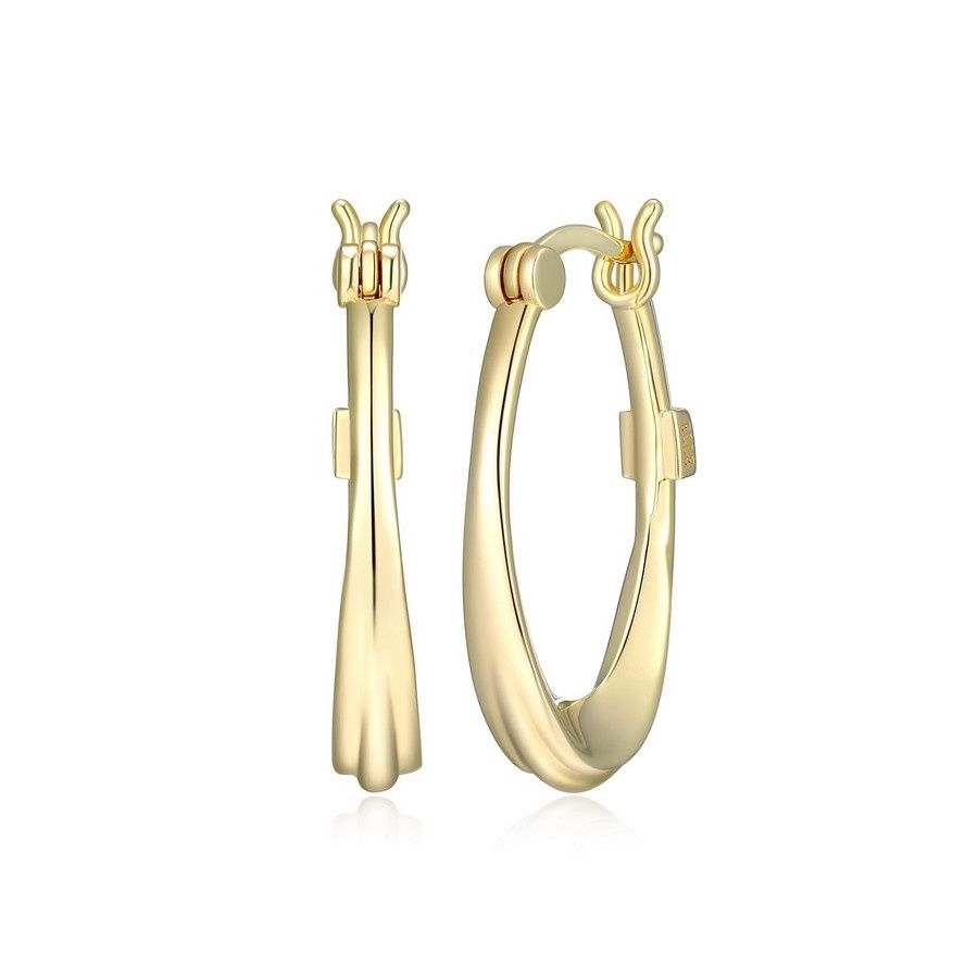 ELLE Sterling Gold Plated Swirl Earrings 32LCT2A00J