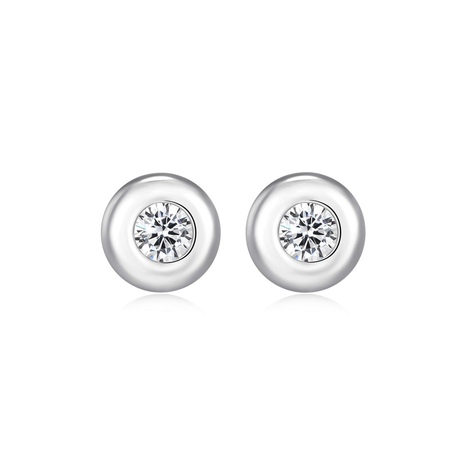 Reign Sterling Silver Cubic Zirconia Bezel Stud Earrings R2AVUB0000
