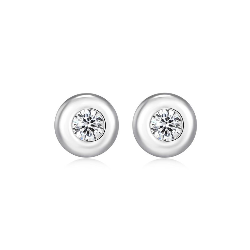 Reign Sterling Silver Cubic Zirconia Bezel Stud Earrings R2AVUB0000