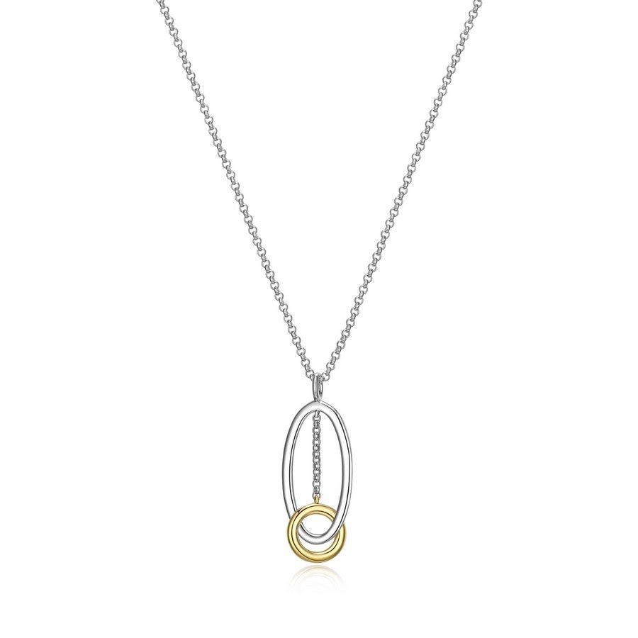 ELLE Sterling Silver Circadia 2-Tone Necklace R0LBVMA046