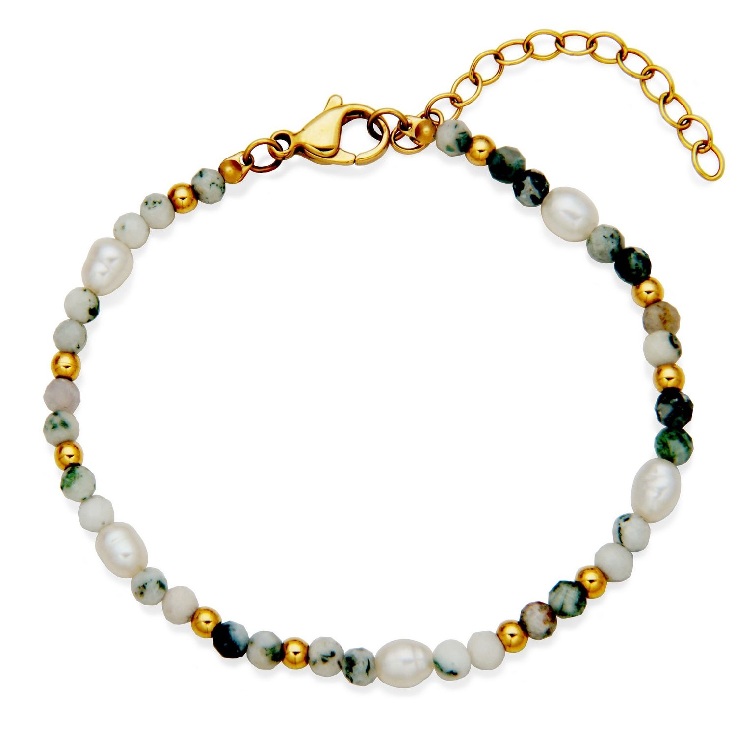 SteelX Bracelet Stainless Steel - Gold Plated Fresh Water Pearl T1XH120268
