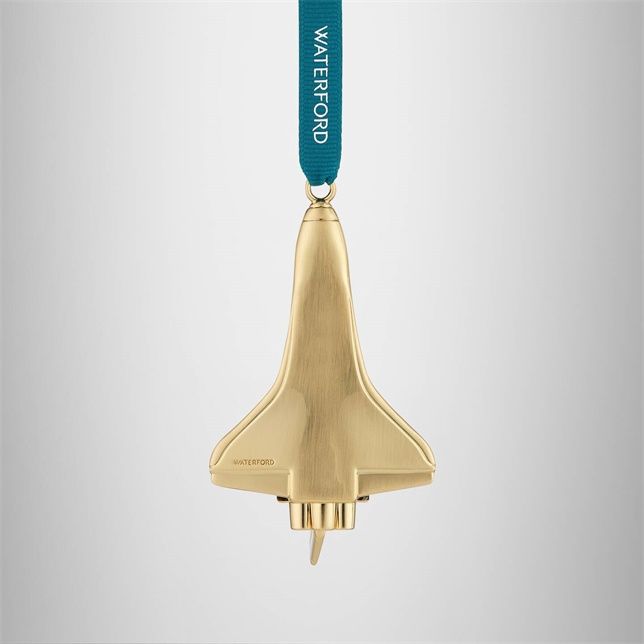 Gold Rocketship Ornament