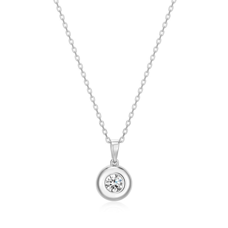 Reign Sterling Silver Cubic Zirconia Bezel Necklace R3AXKZ00ZZ