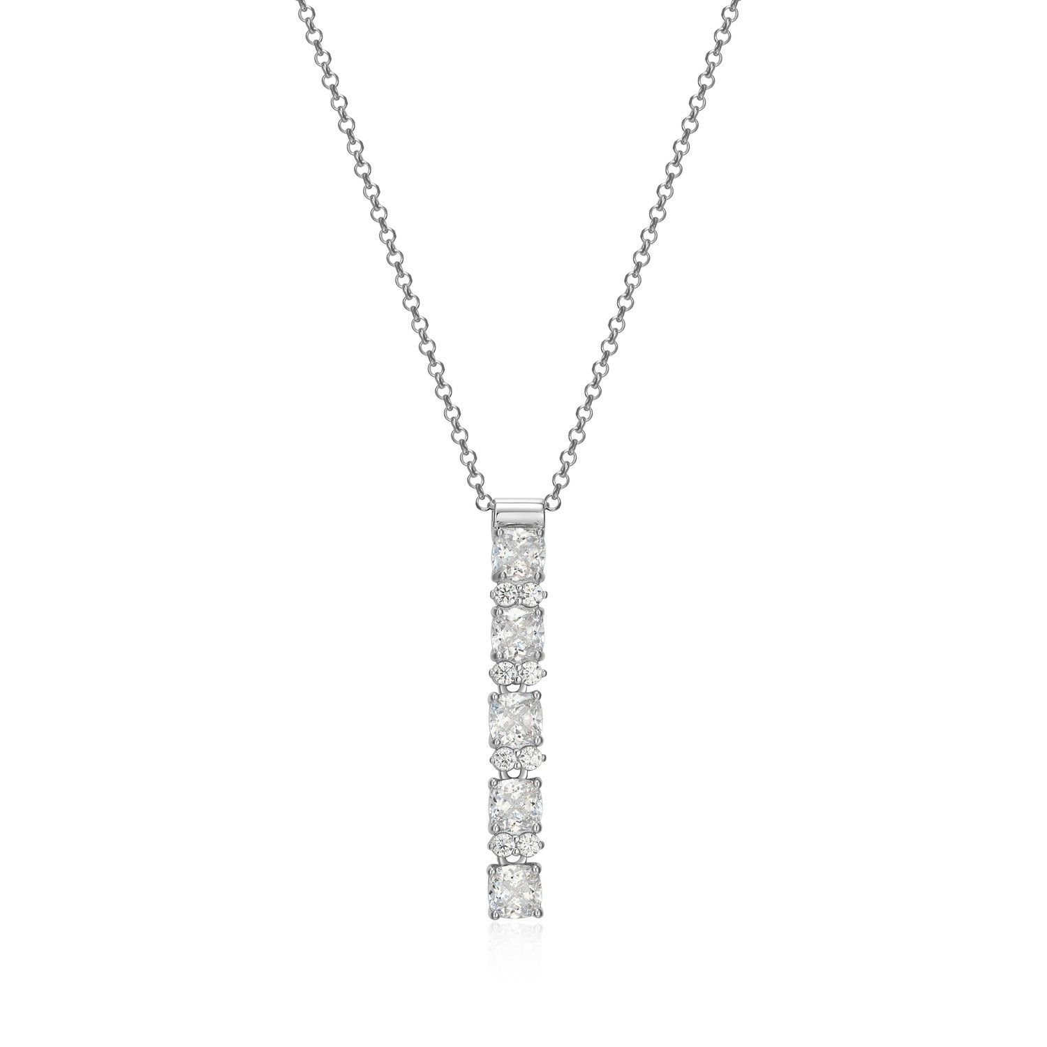 Reign Sterling Silver Drop Bar Necklace R0ACU40018