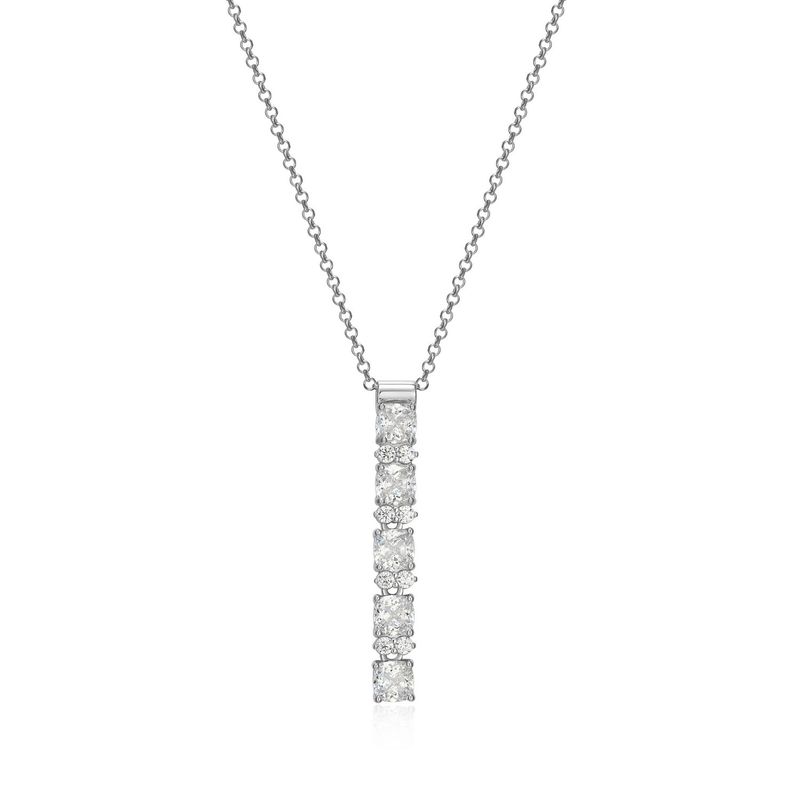 Reign Sterling Silver Drop Bar Necklace R0ACU40018