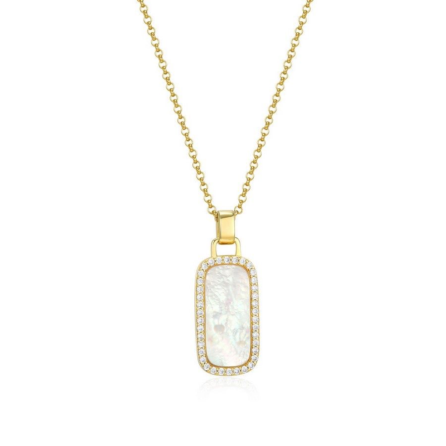 ELLE Sterling Gold Plated Allure Necklace 30LC01A946