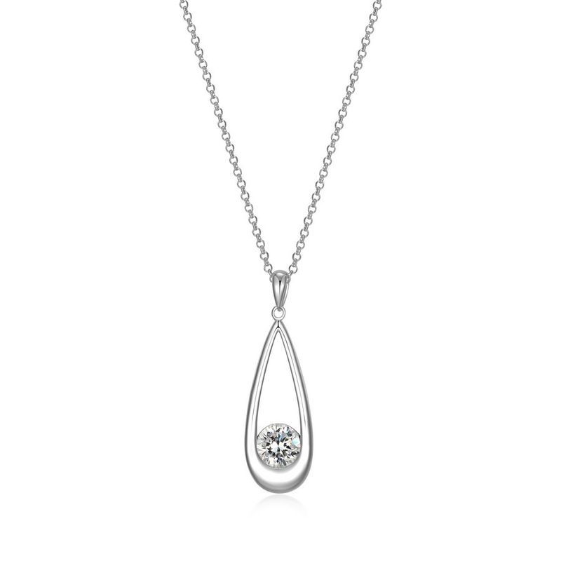 Reign Sterling Silver Long Pear Drop Necklace R3AWY000Y1