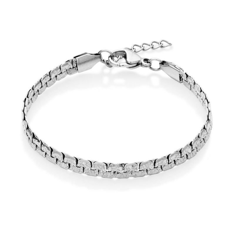 SteelX Bracelet Stainless Steel - Polished Textured Fancy Link T1XJ040165