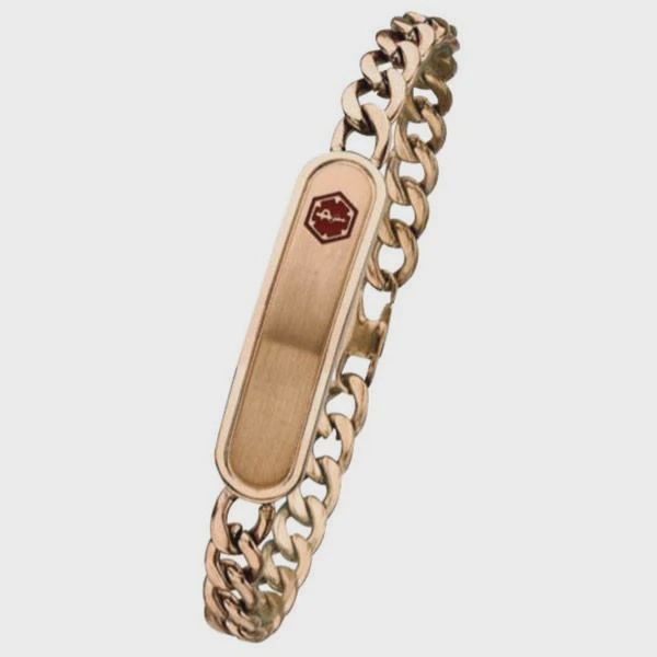 Alpine Medical ID Bracelet - Stainless Steel Rose Plated RG745MED