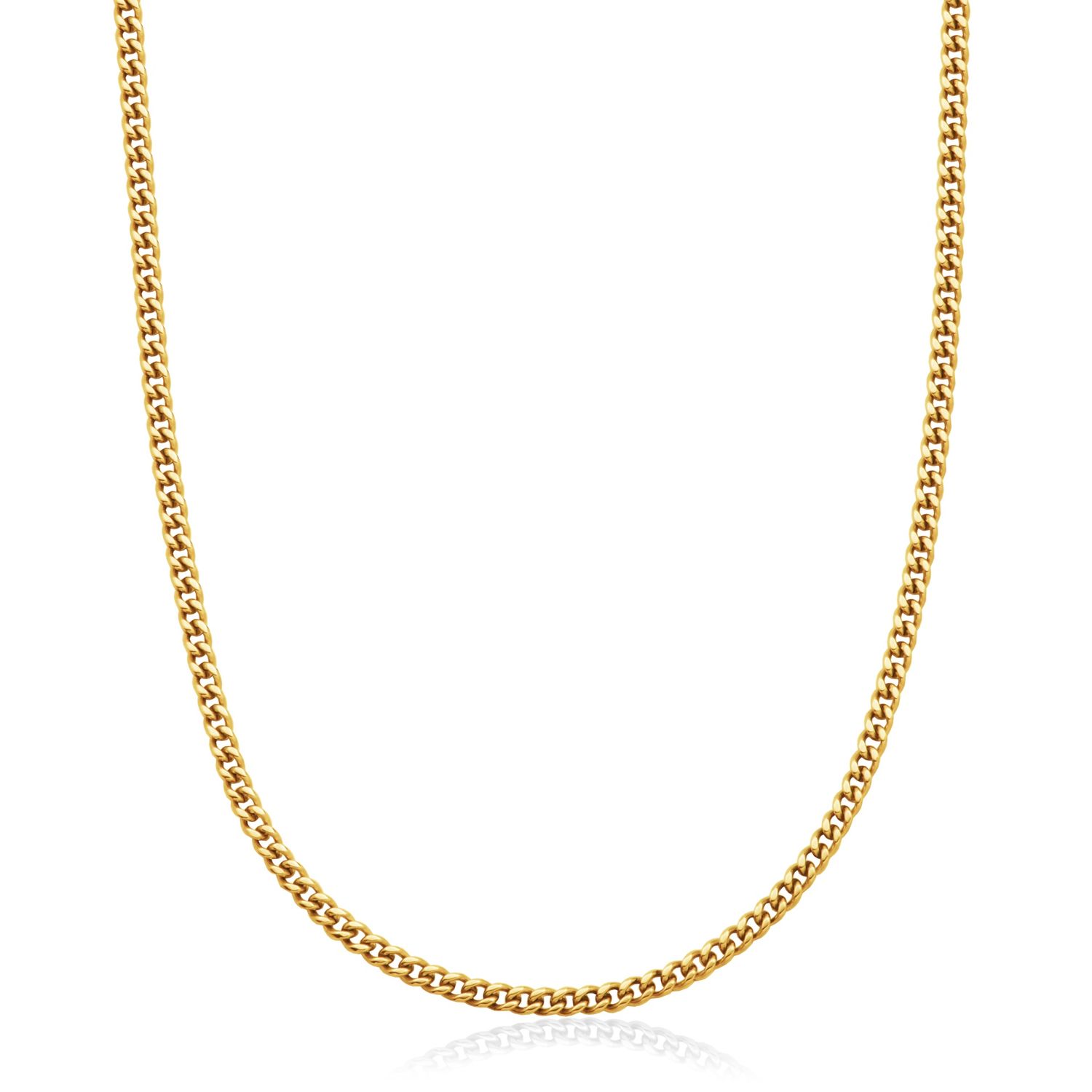 SteelX Chain Stainless Steel - Gold Plated Cuban 22" T0XE180222