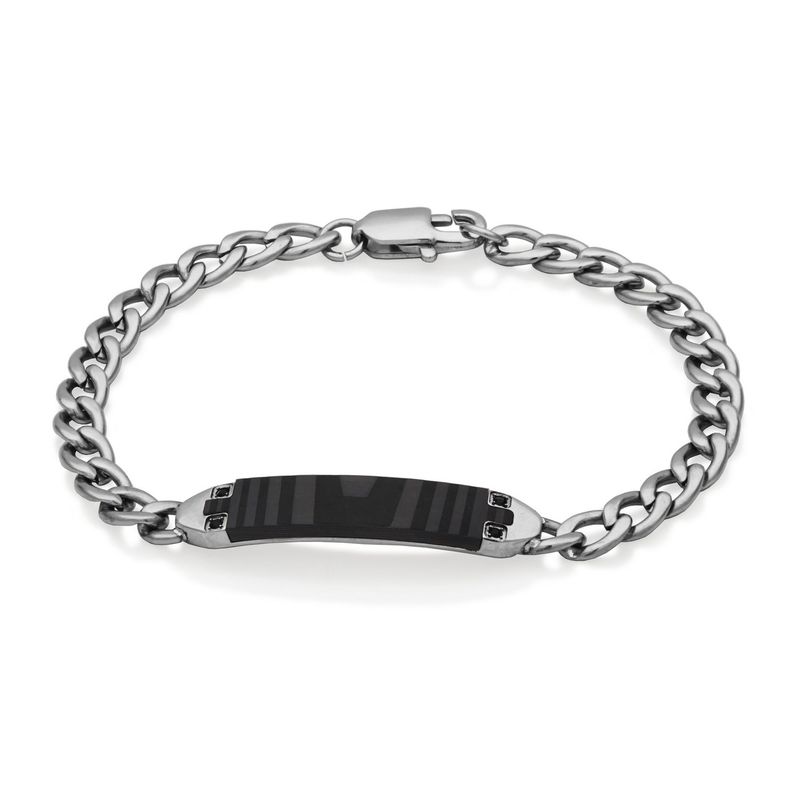 SteelX Bracelet Stainless Steel - ID Matte Carbon Fiber T1XJ190180