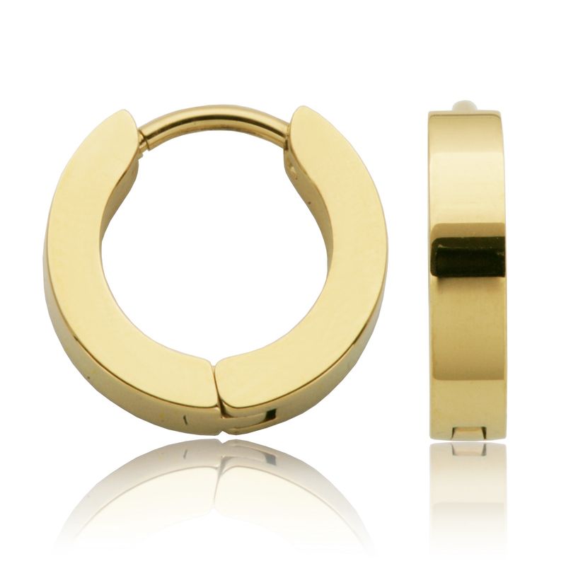 SteelX Earrings Stainless Steel - 13MM Gold Plated Huggies T2X9280200