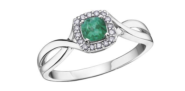 Corona Emerald 10KW Gemstone Ring R51Y64