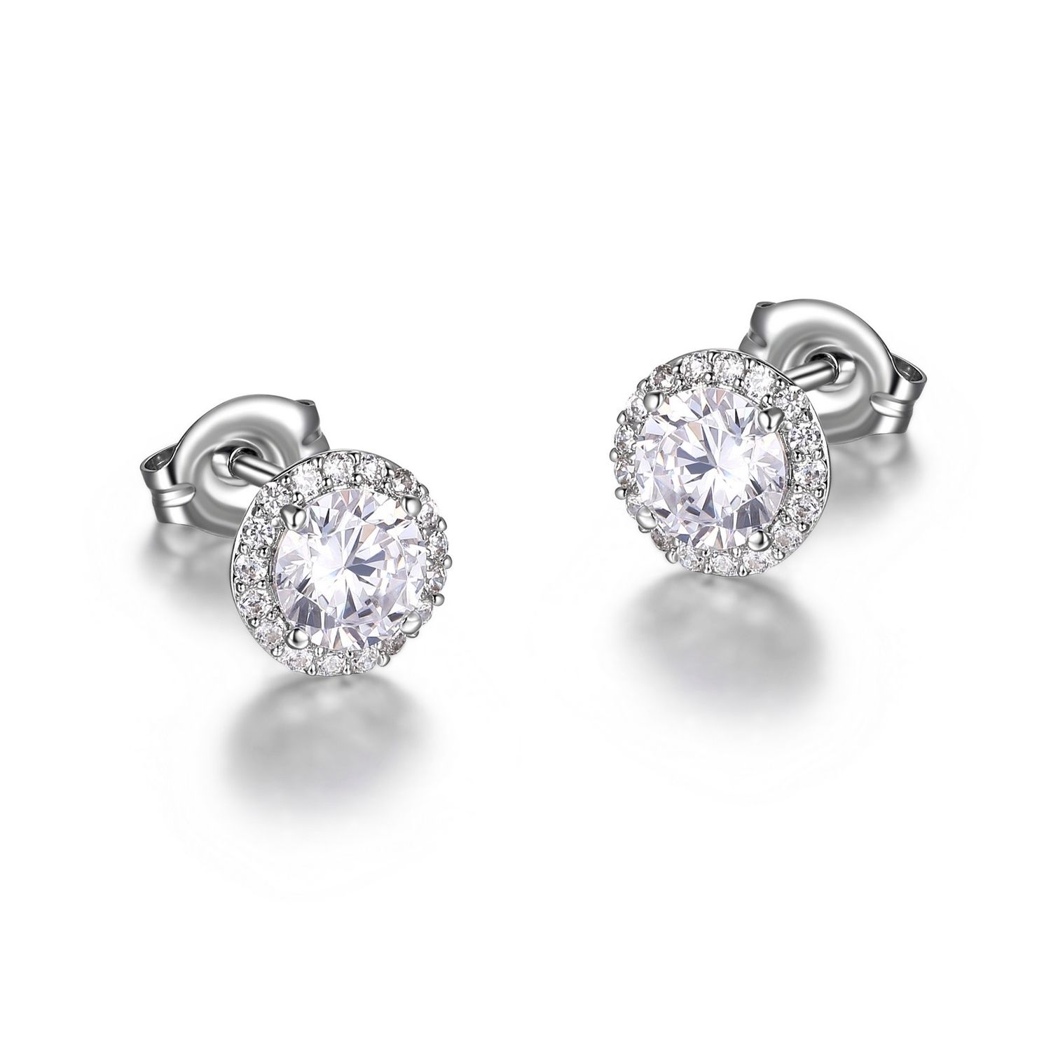 Reign Sterling Silver Halo Stud Earrings R2X3479700