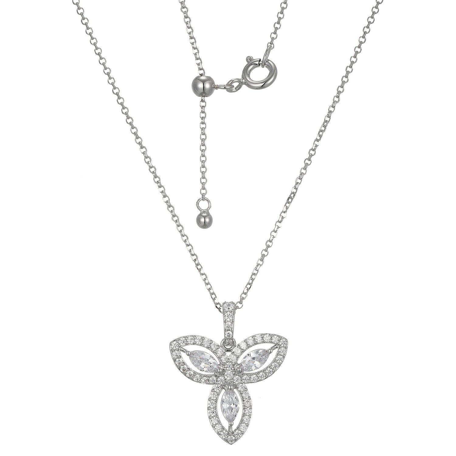 Reign Sterling Silver Trillium Necklace R3AXMQ00ZZ