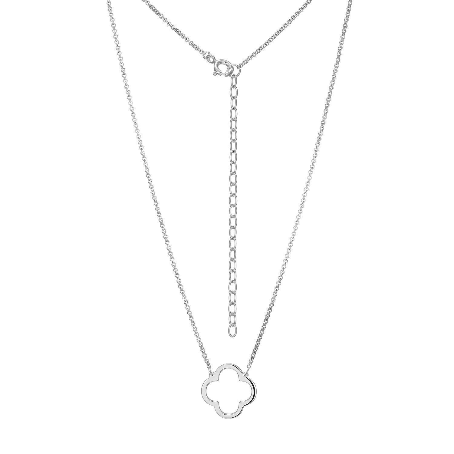 Reign Sterling Silver Open Clover Necklace R0ADHEA014