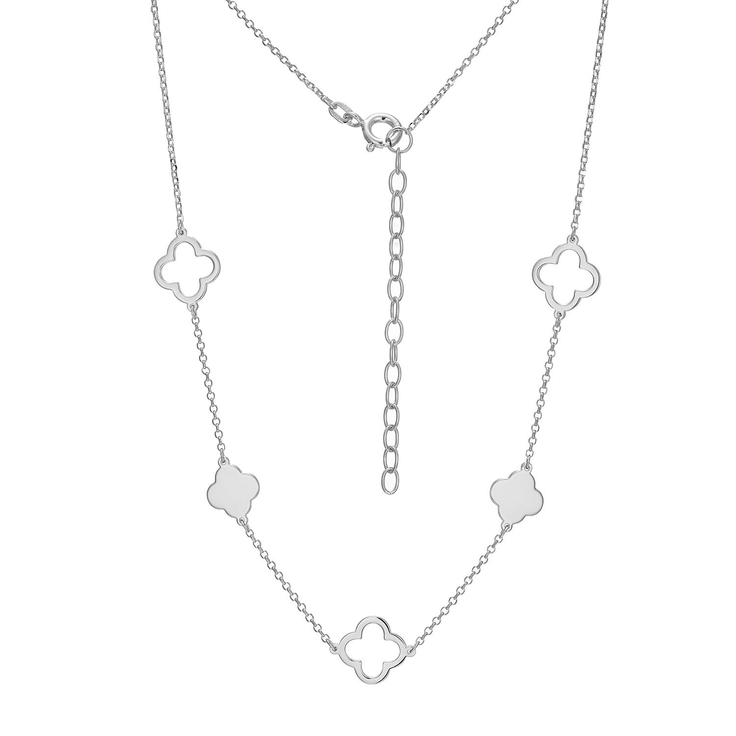Reign Sterling Silver Open Clover Necklace R0ADHGA014
