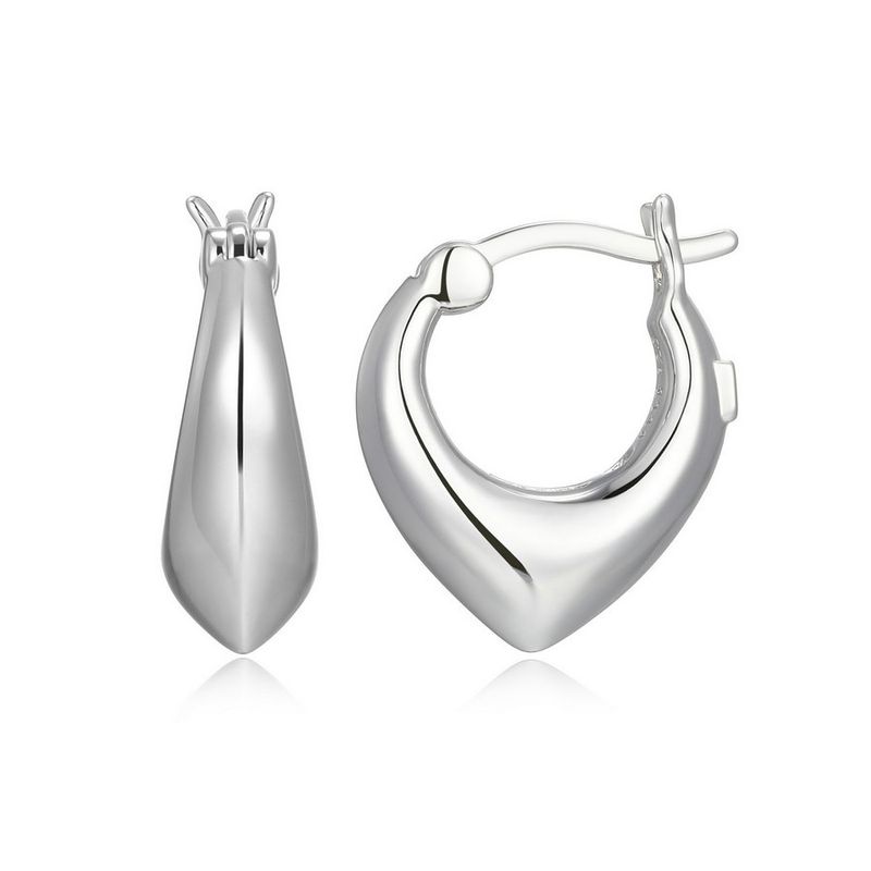 ELLE Sterling Silver Puffy Pear Earrings R2LCVCA00 Tulip