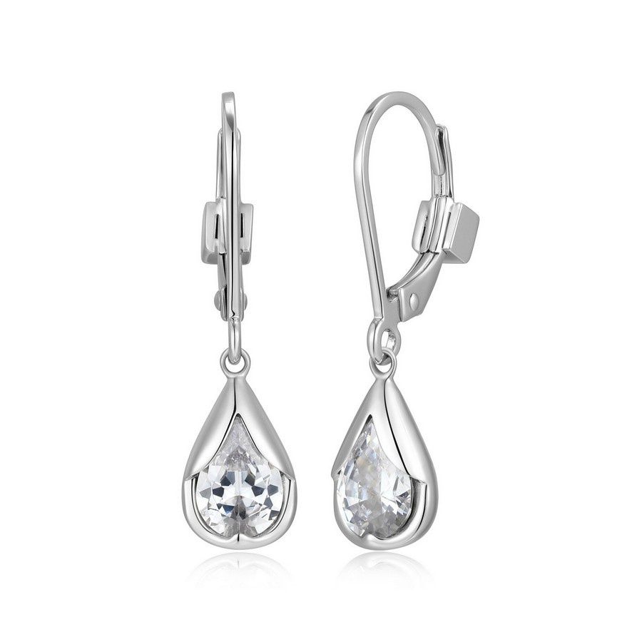 ELLE Sterling Silver Tulip Pear Earrings R2LCVE0003