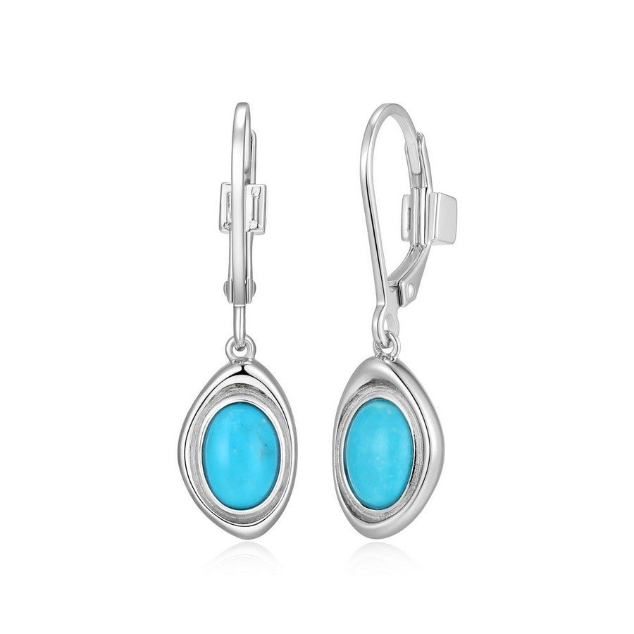 ELLE Sterling Silver Oasis Turquoise Earrings R2LCUTFV03