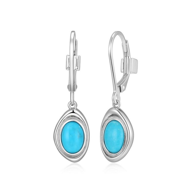ELLE Sterling Silver Turquoise Earrings R2LCUTFV03 Oasis