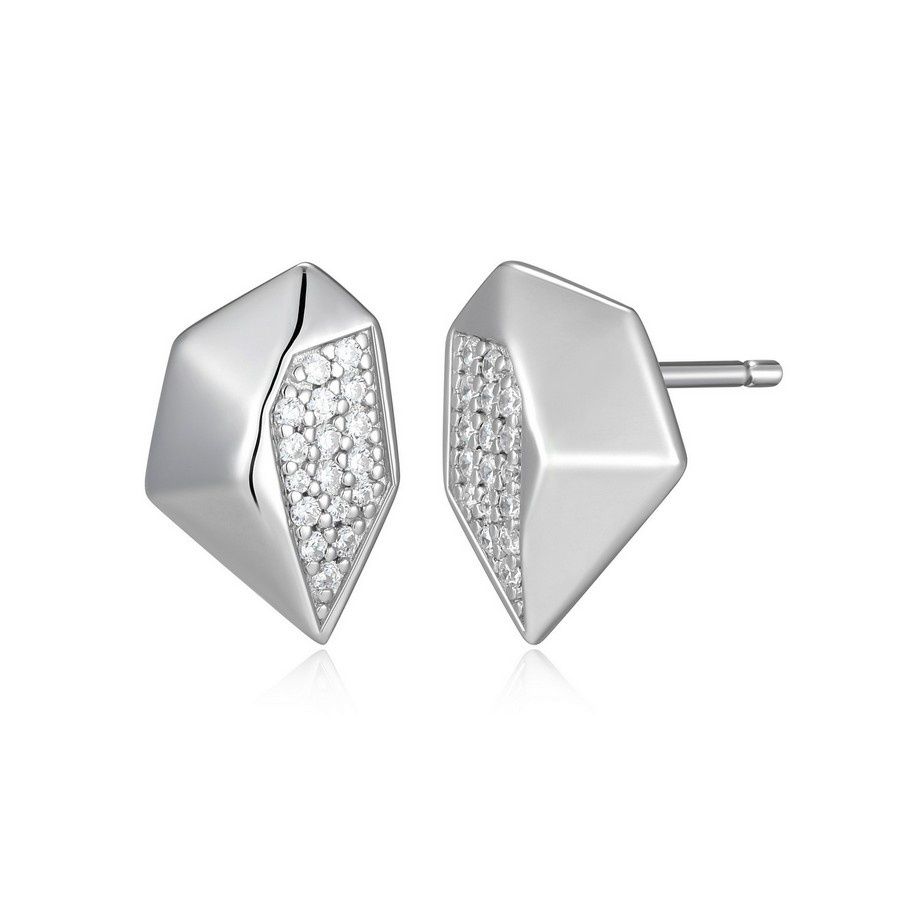 ELLE Sterling Silver Peak Polygon Earrings R2LCUA0058