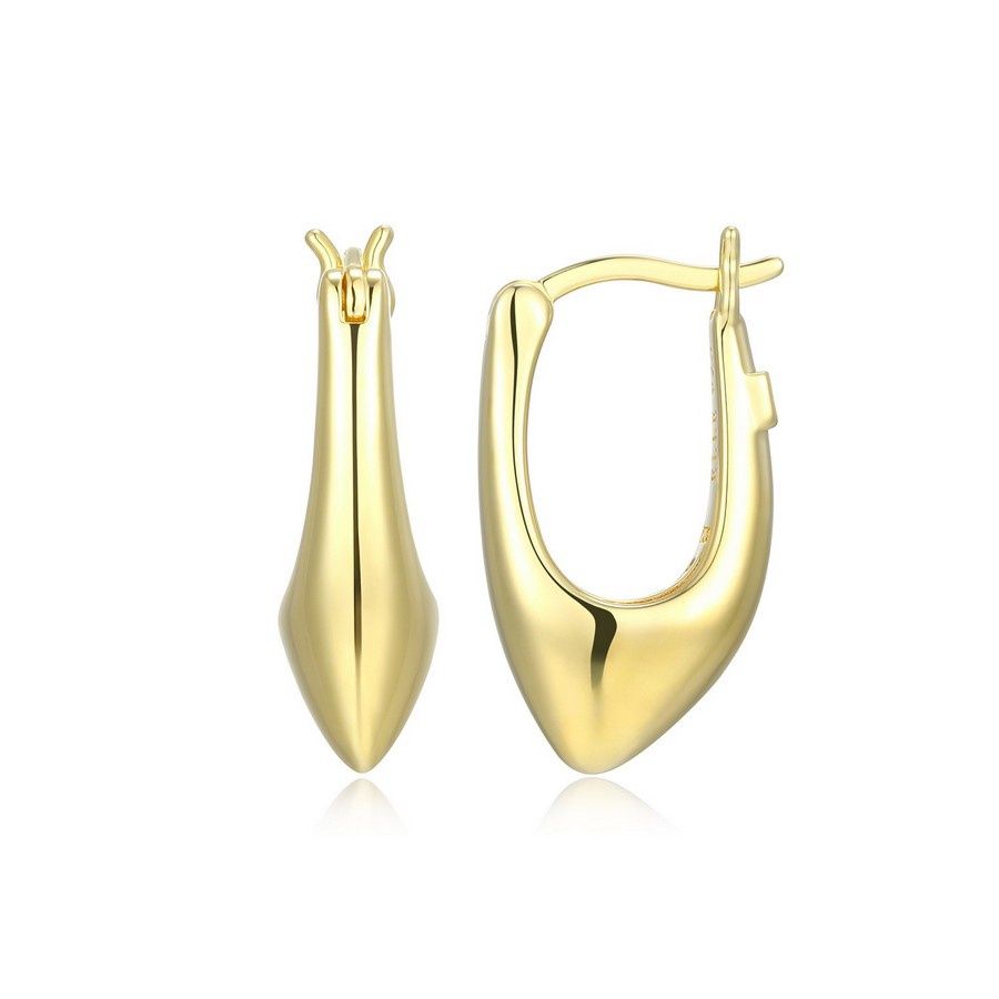 ELLE Sterling Gold Plated Oasis Puffy Oval Earrings 32LCUUA00J