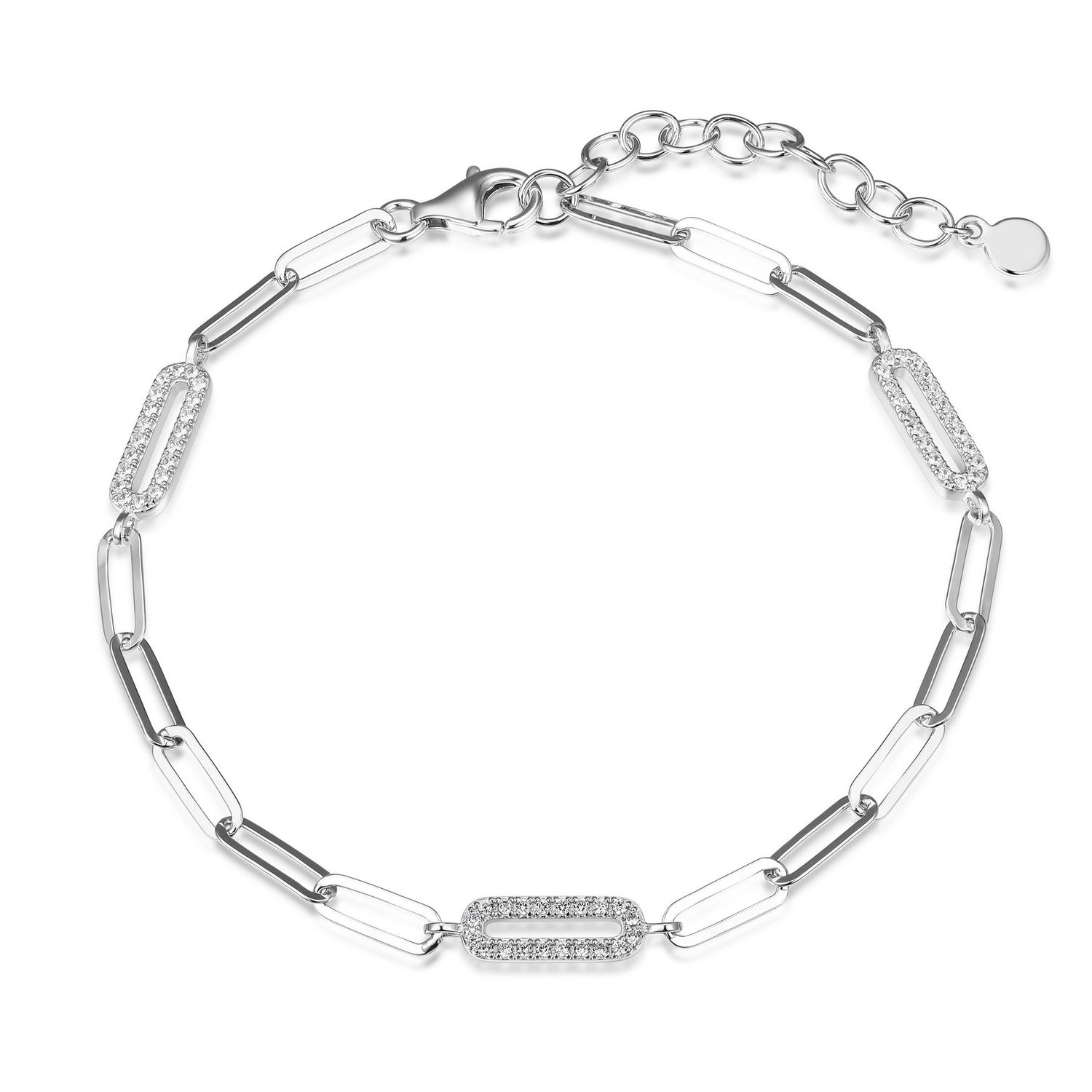 Reign Sterling Silver Paperclip Link Bracelet R1AALN004Z