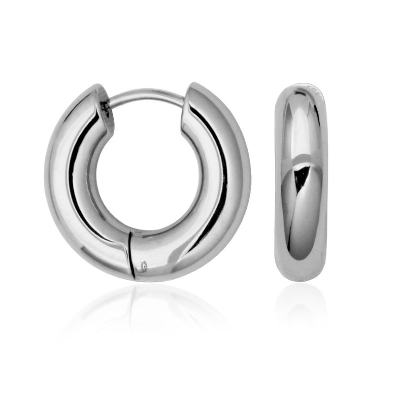SteelX Earrings Stainless Steel - 20MM Polished Huggies T2XG630120
