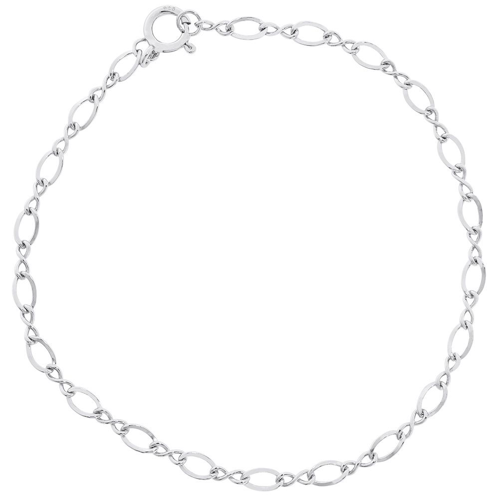 Nuco Bracelet Sterling Silver - Medium Figure Eight Link 8" 20-0103-008