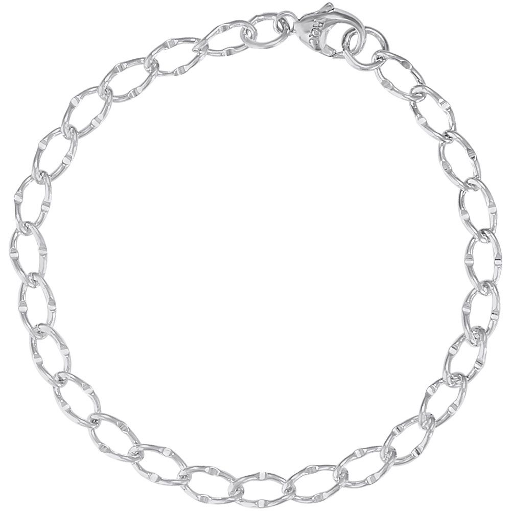 Nuco Bracelet Sterling Silver - Dapped Single Link 8"  20-0105-008