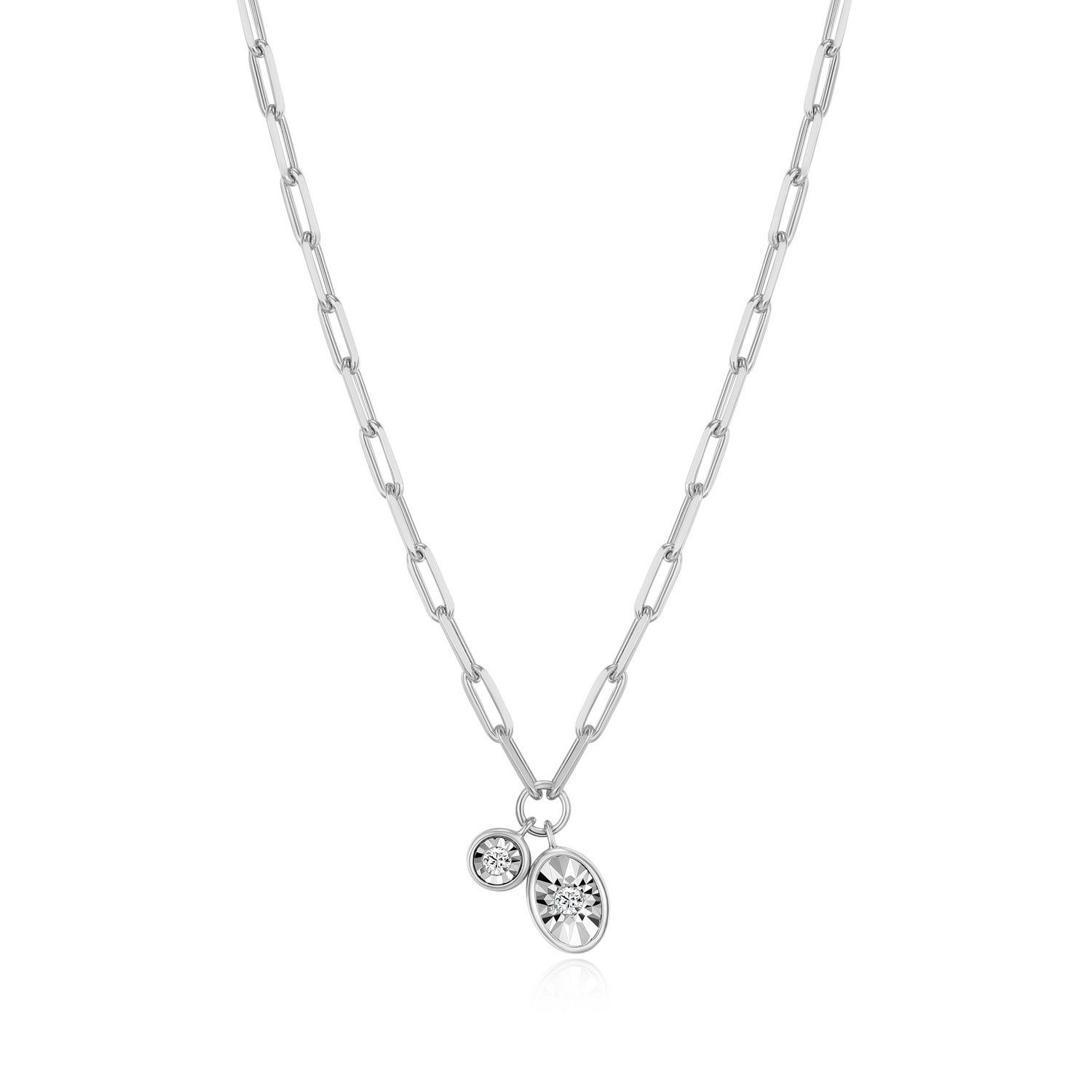 Monte Luna Lab Diamond .042TW Sterling Silver Necklace R0ADBSKH44