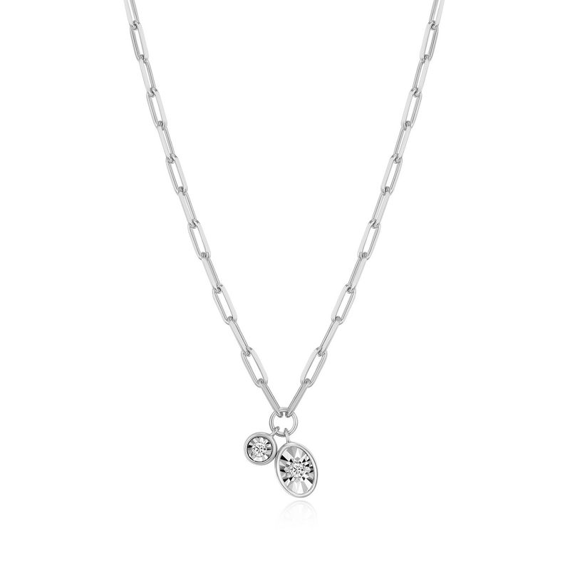 Monte Luna Lab Diamond .042TW Sterling Silver Necklace R0ADBSKH44