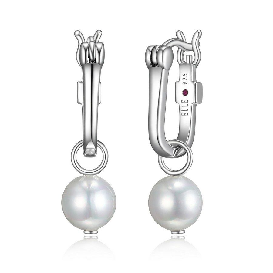 ELLE Sterling Silver Gem Clip Earrings R2LCFYBG0J