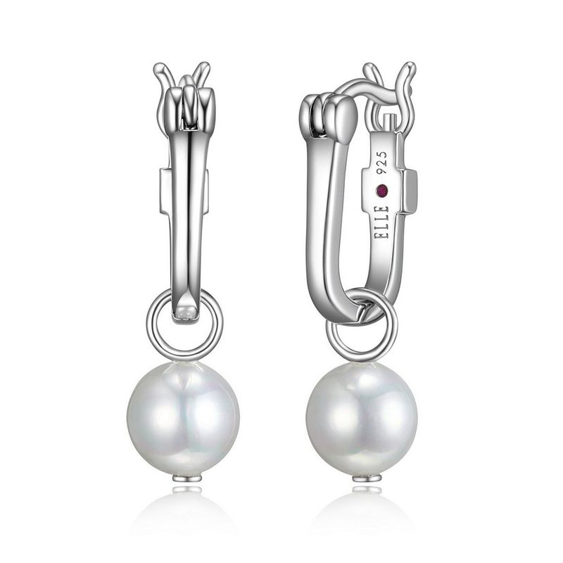 ELLE Sterling Silver Gem Clip Earrings R2LCFYBG0J