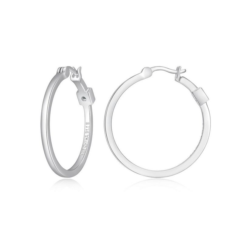 Elle Sterling Silver Hoop Earrings 62L625A00J