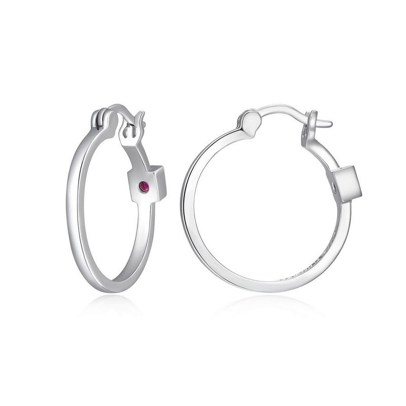 ELLE Sterling Silver Hoop Earrings 62L624A00J