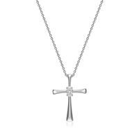 Reign Sterling Silver Cubic Zirconia Cross Necklace R3AVAU006B