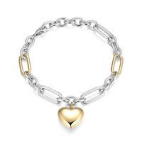 Reign Sterling Gold Plated Puff Heart Bracelet R1AD27A04R
