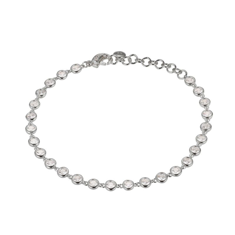 Reign Sterling Silver Cubic Zirconia Bezel Bracelet R1AAHX0040